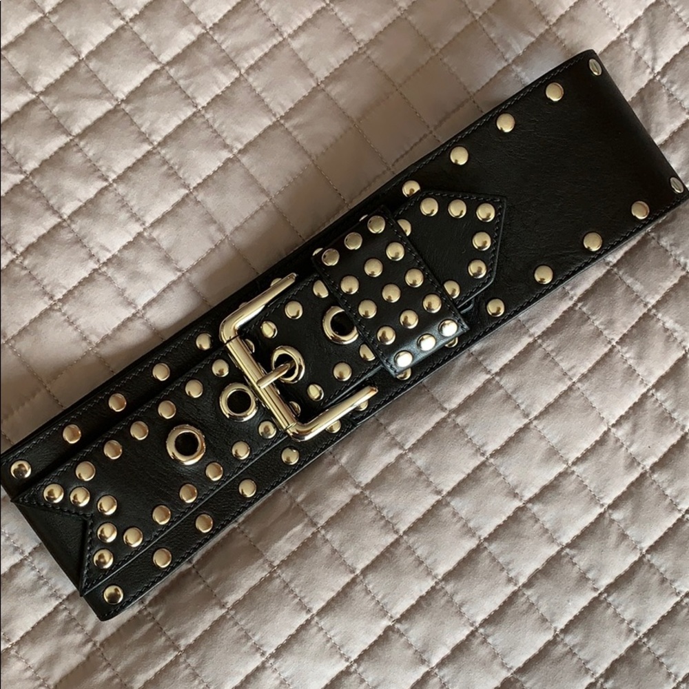 Temperley London Leather Belt with silver Studs
